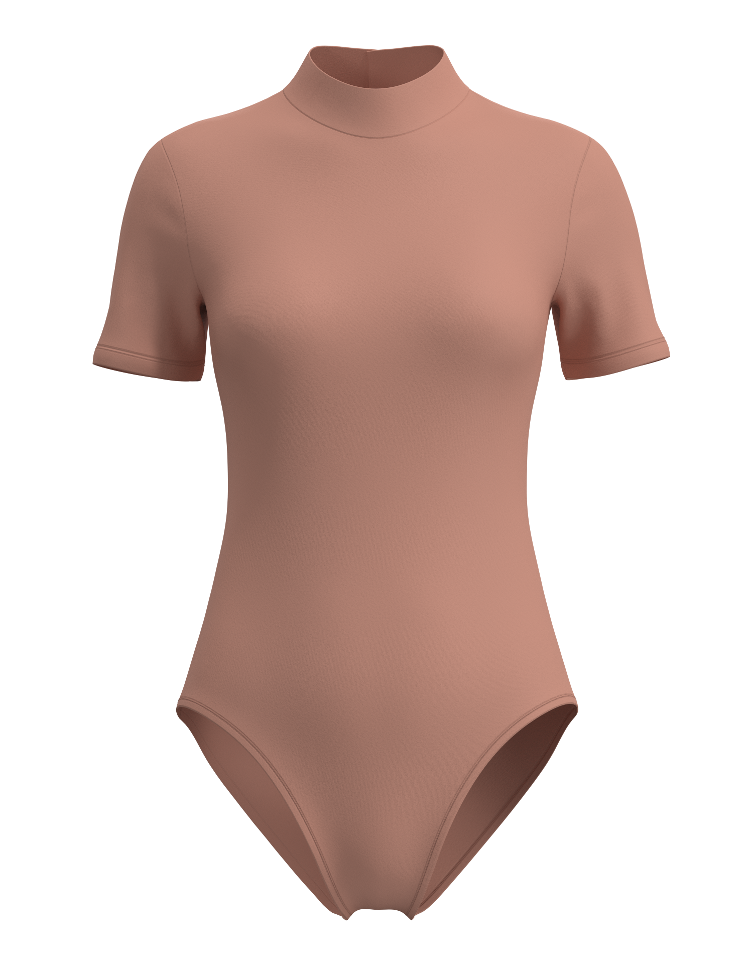 Mock Neck Short Sleeve Leotard