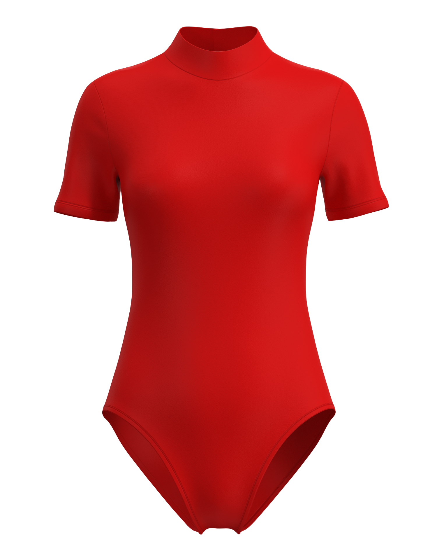 Mock Neck Short Sleeve Leotard