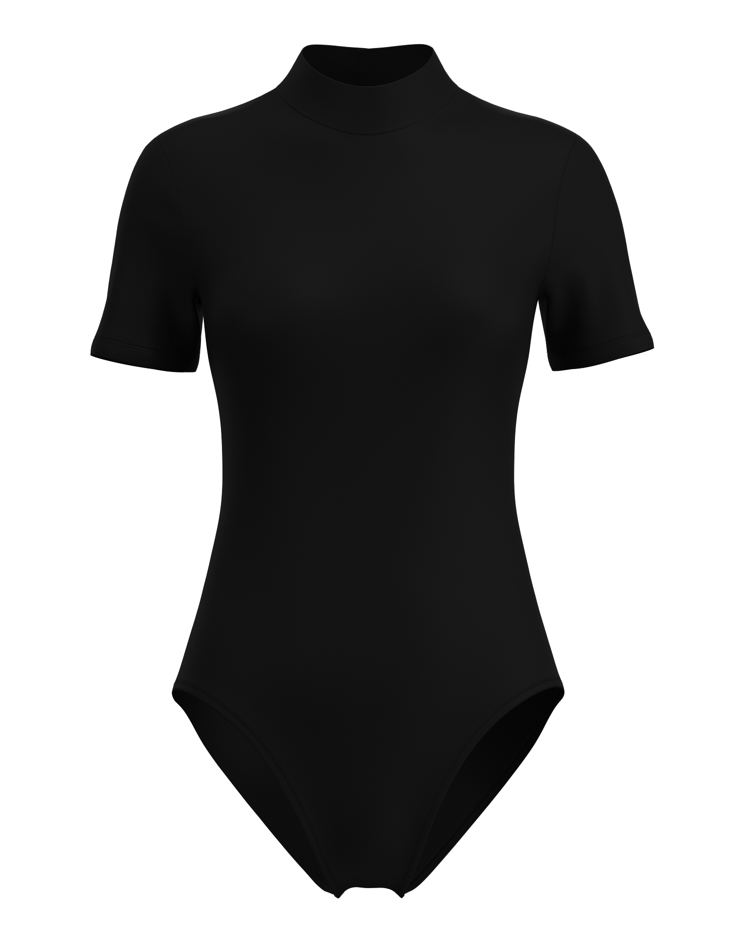 Mock Neck Short Sleeve Leotard