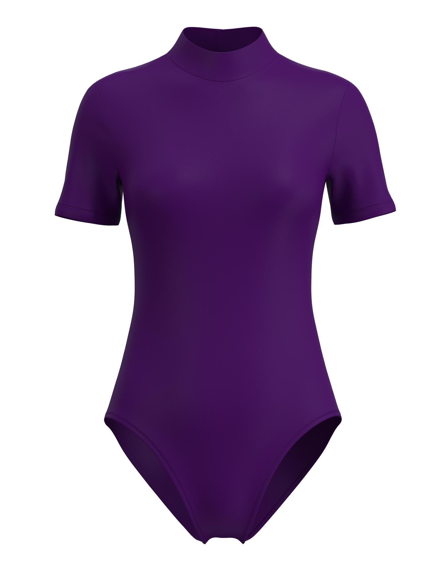 Mock Neck Short Sleeve Leotard