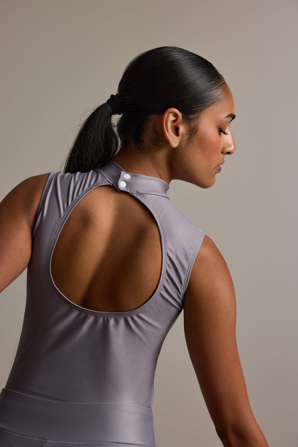 Mock Neck Sleeveless Leotard
