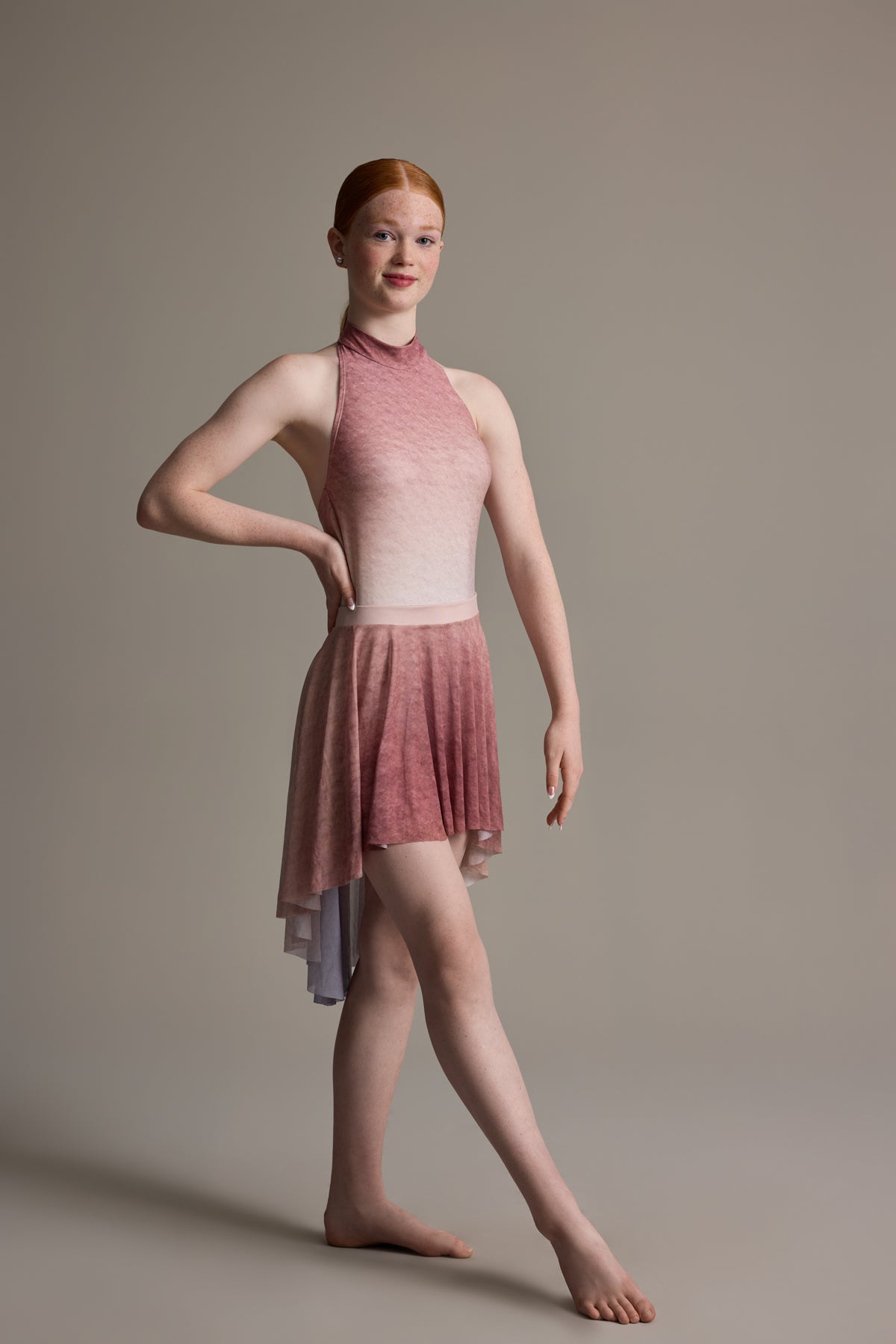 High-Lo Mesh Skirt