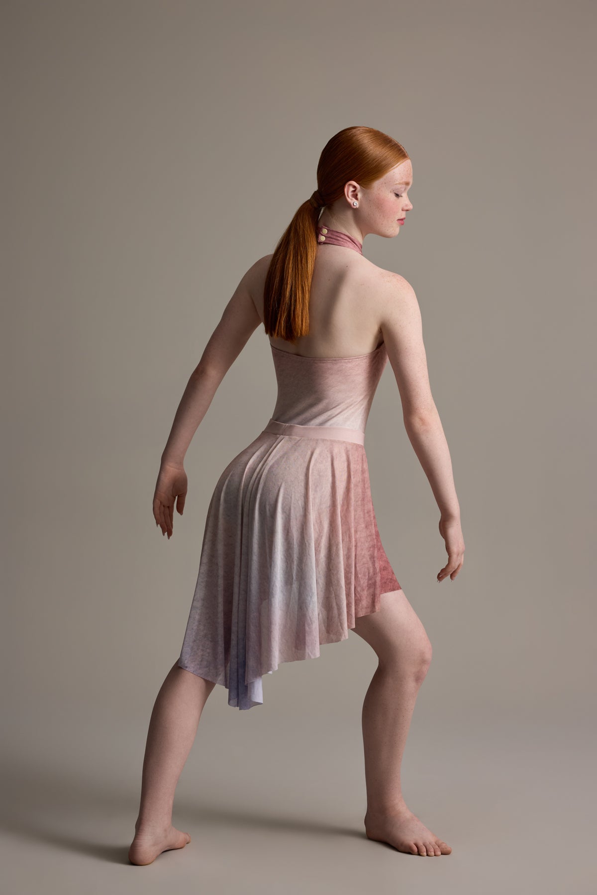 High-Lo Mesh Skirt