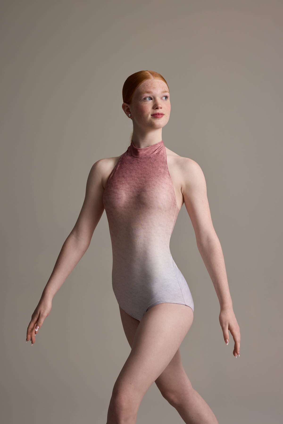 Mock Neck Halter Leotard